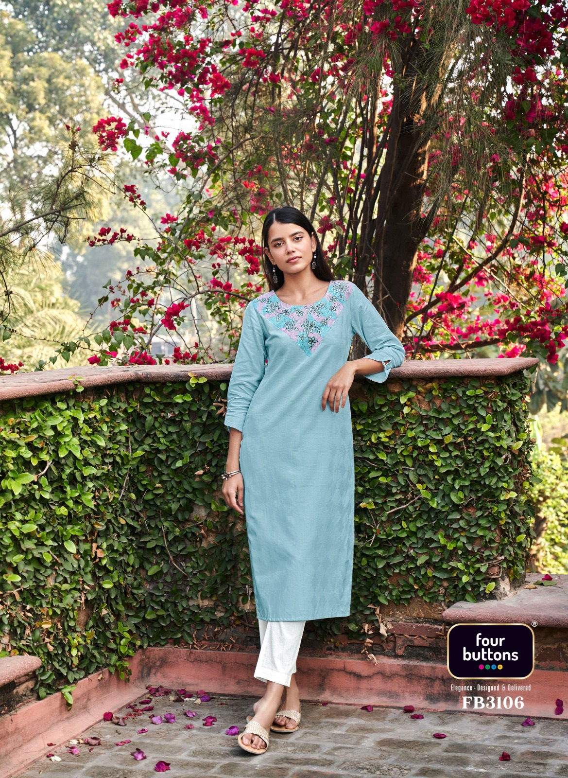 Raina By Four Buttons 3101-3106 Kurti With Bottom Catalog